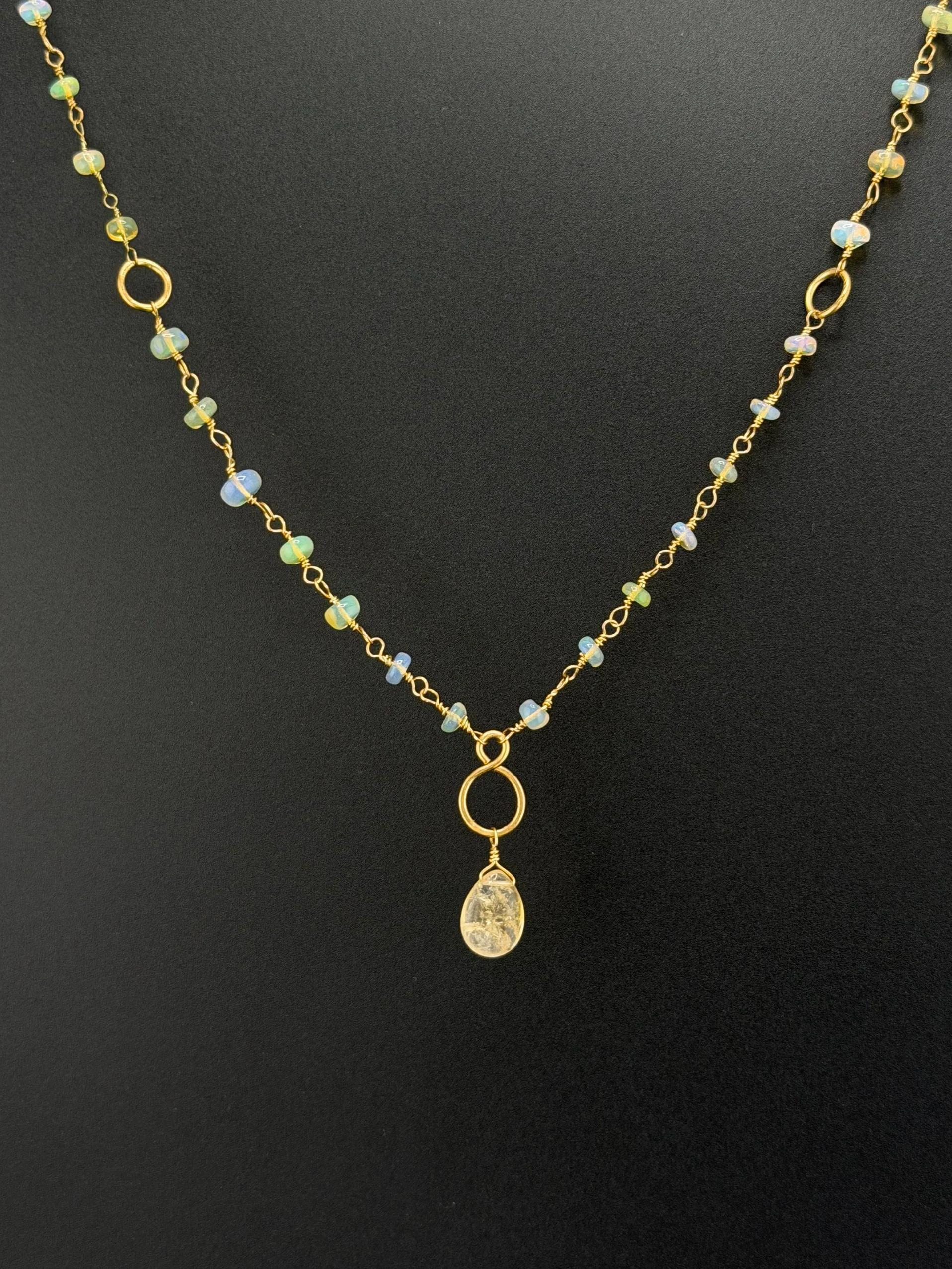 Opal Wrapped Necklace