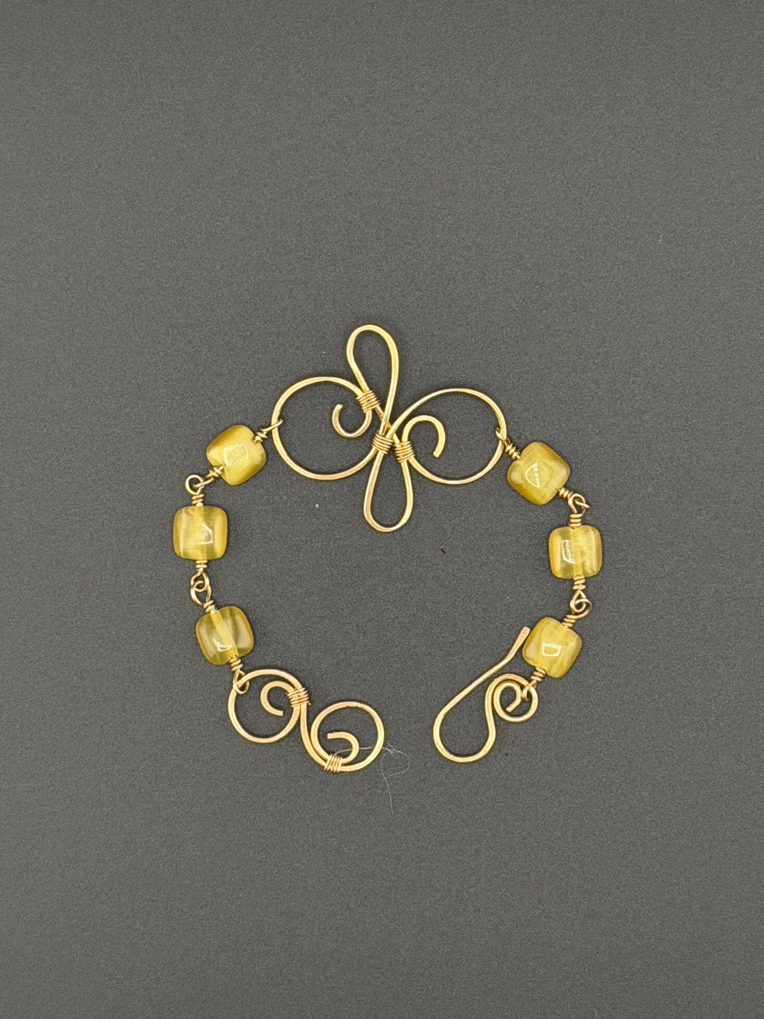 Swirly Brass Bracelet