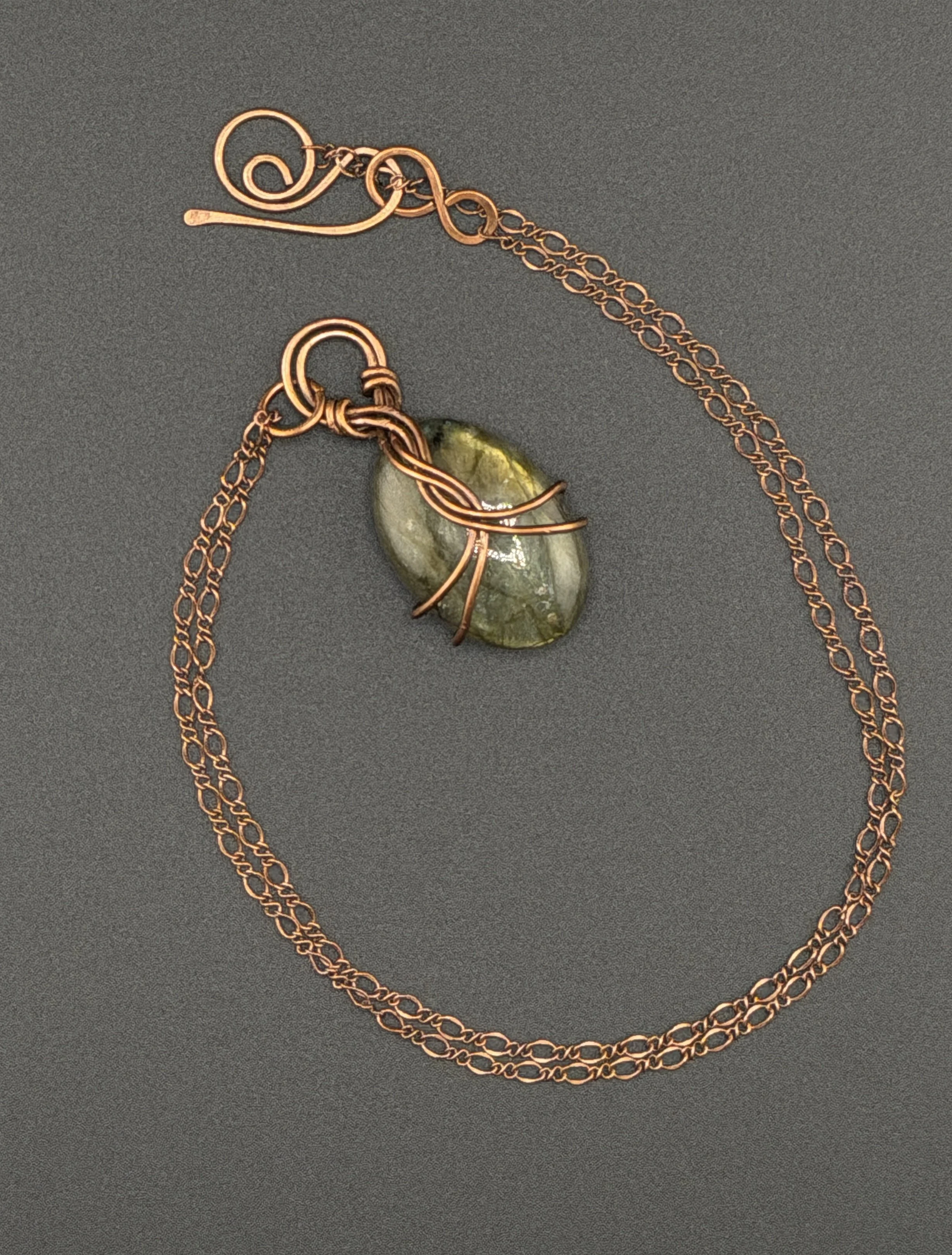 Labradorite Wrapped Necklace