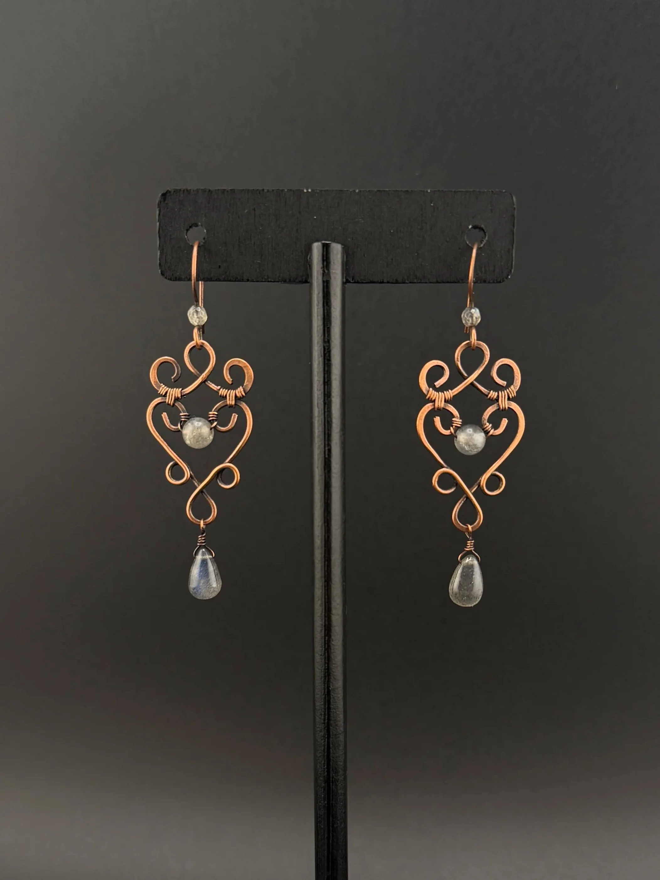 Copper & Labradorite Earrings