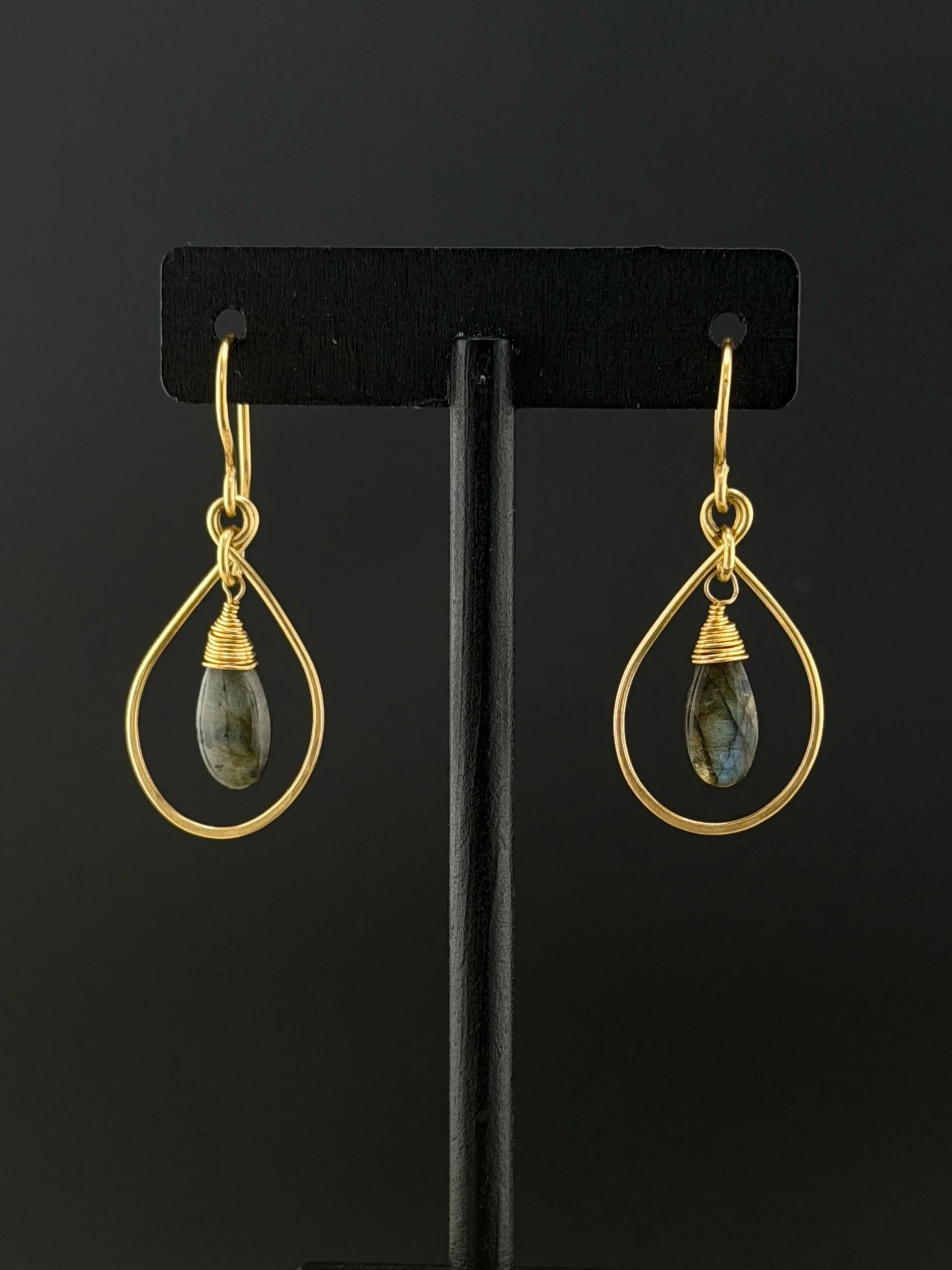 Labradorite Hoops