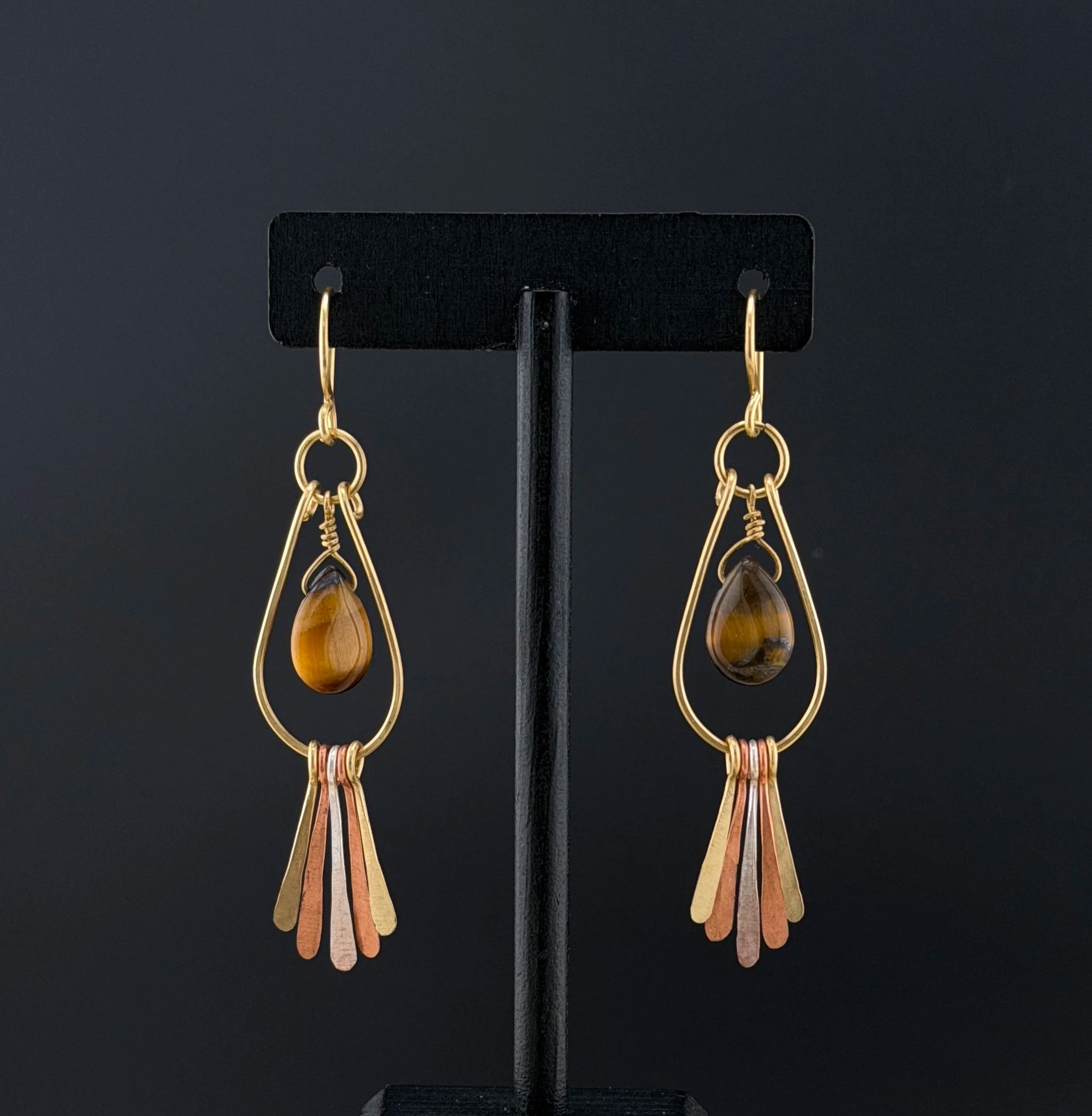 Tiger Eye Fringe Earrings