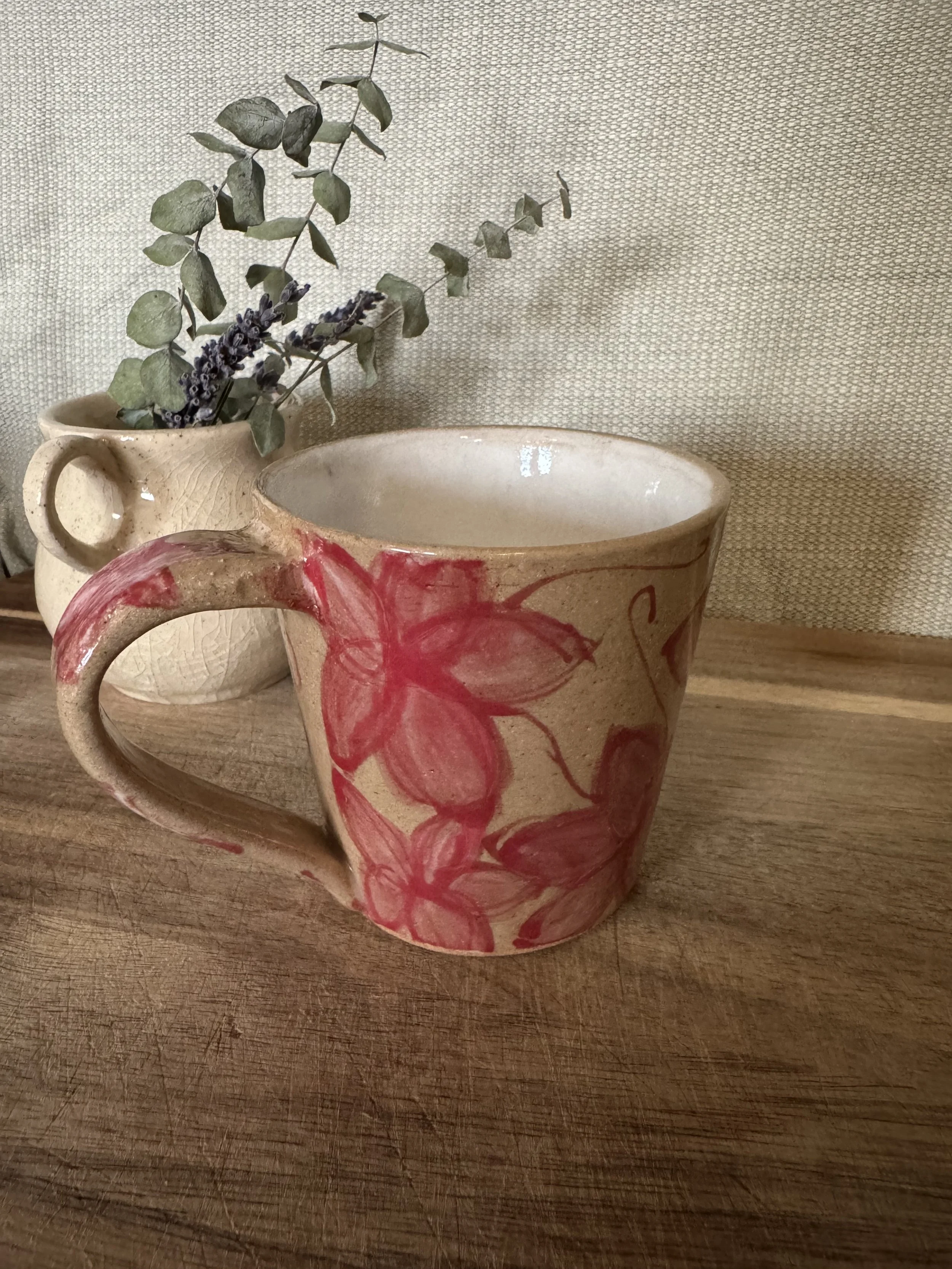 Handcrafted Flower Mug