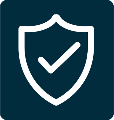 Shield icon with a checkmark inside