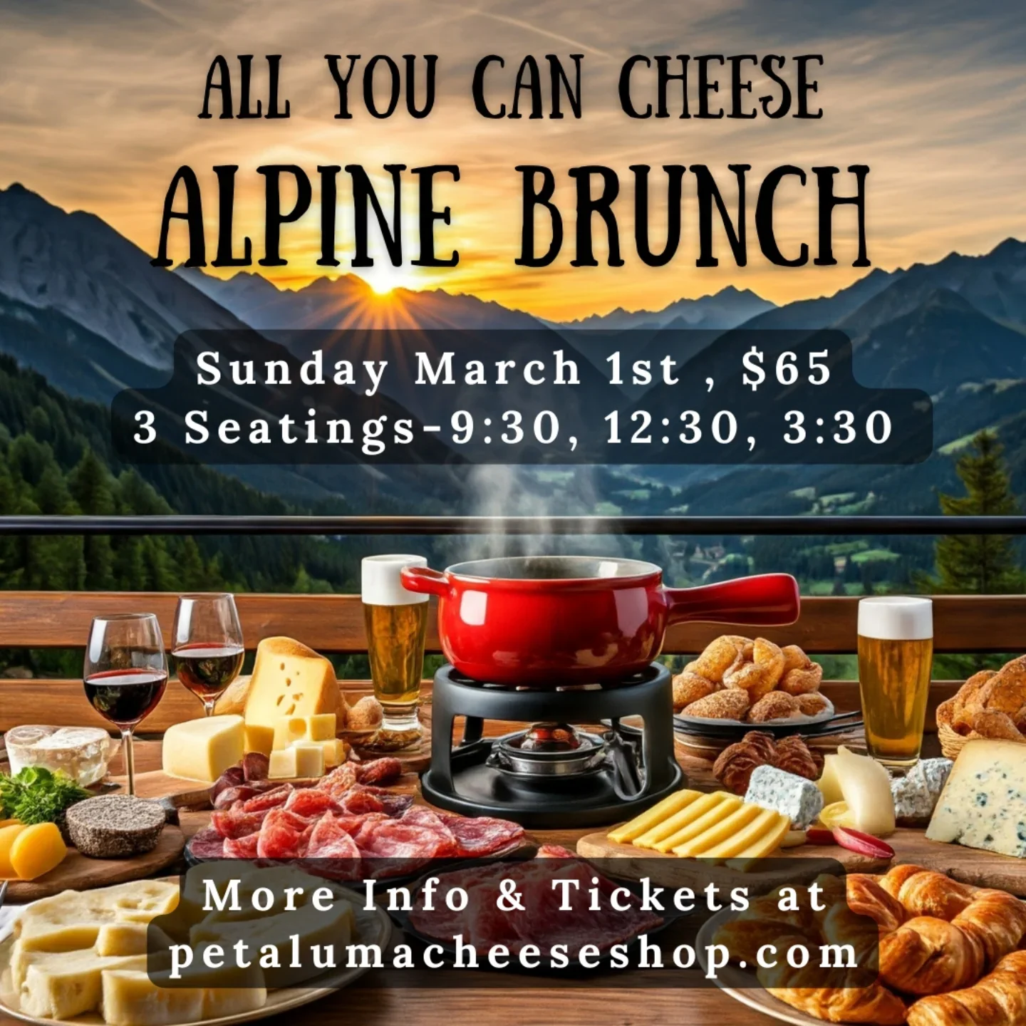 all you can eat alpine brunch at Barber Cellars in Petaluma