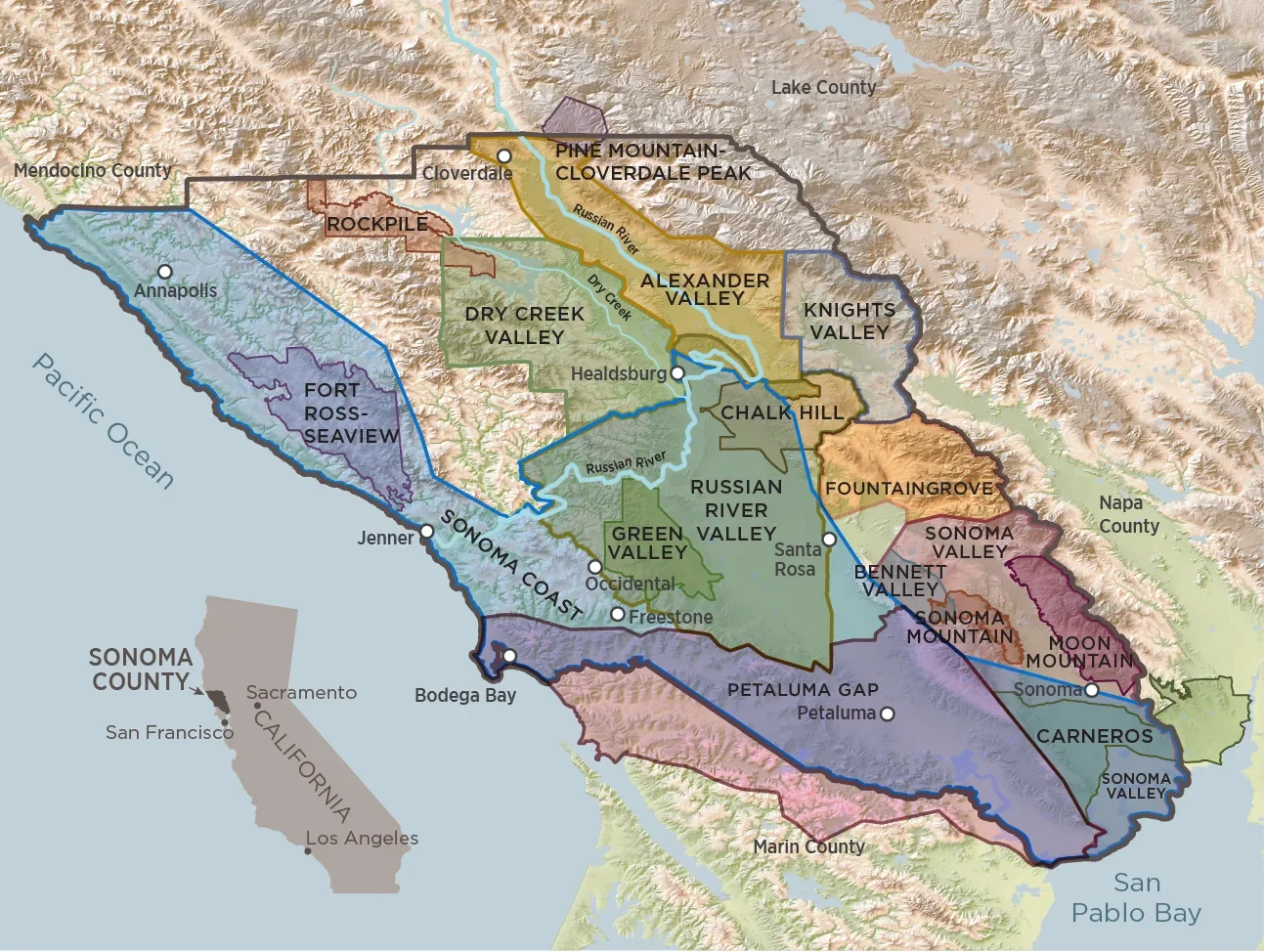 AVAs in Sonoma County