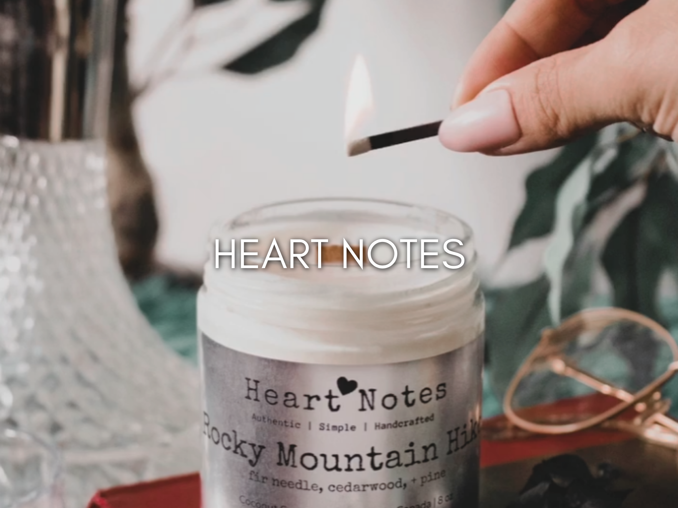 heart notes candles