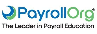 PayrollOrg logo with slogan 'The Leader in Payroll Education'