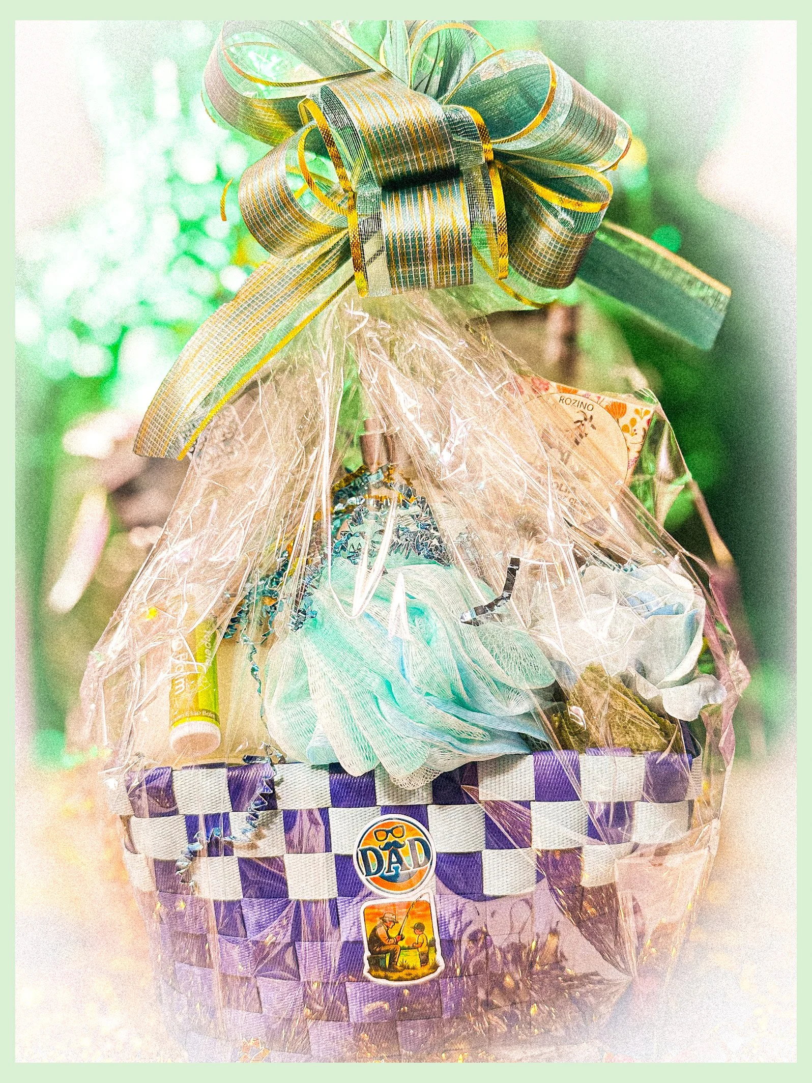 Father's Day Blue Checkered Gift Box