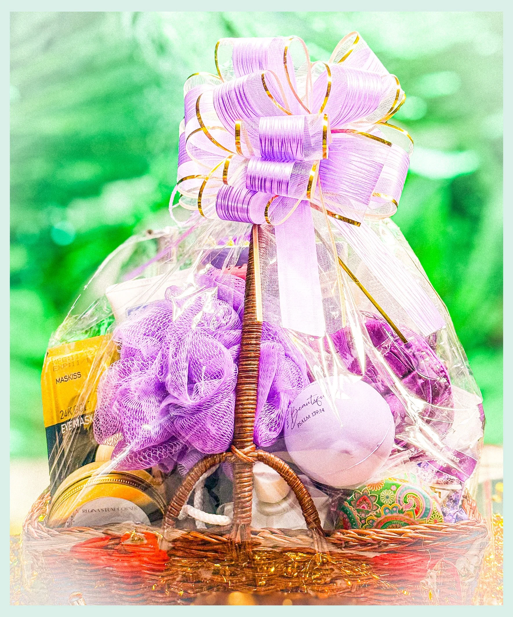 Stress Therapy Gift Basket for Ladies - Lilac Theme
