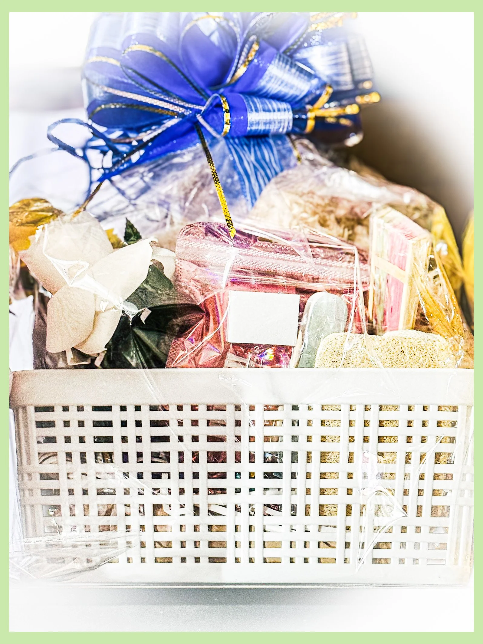 White Gift Basket for Any Occasion for Ladies - Medium Size