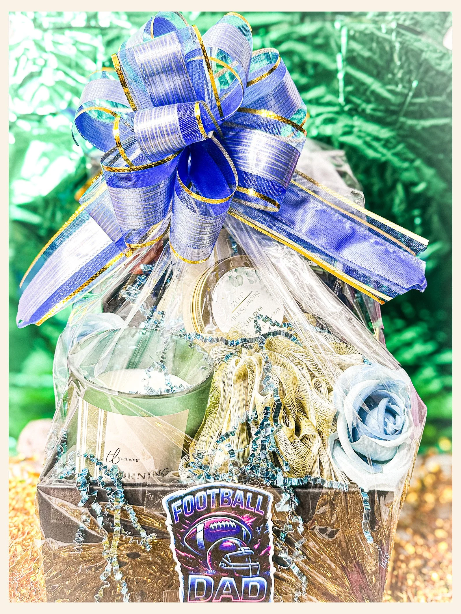 Father's Days Golden Football Dad Gift Box