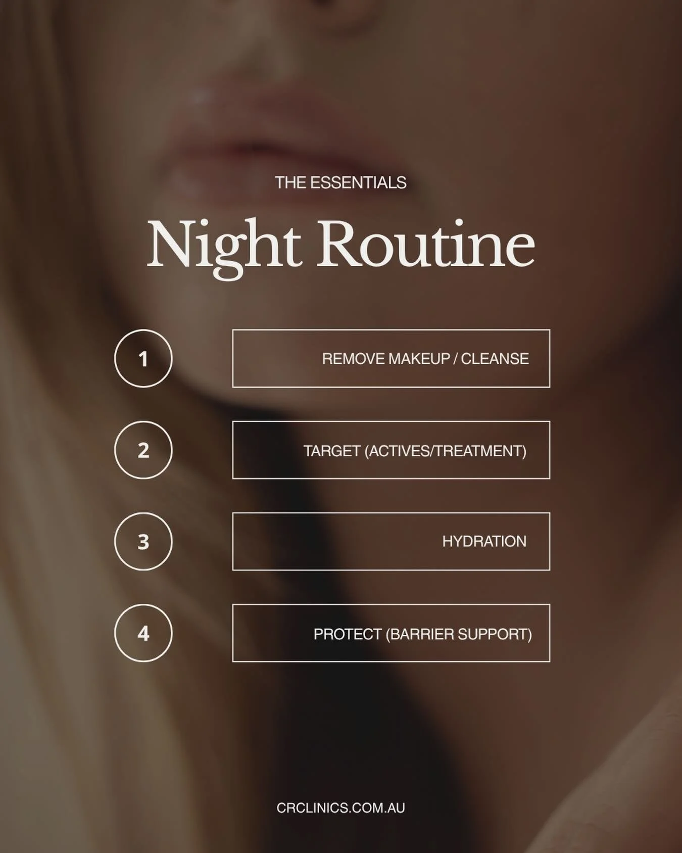 The essentials, simplified.

Each step of your night routine pays a rolw@on supporting healthy, balanced skin - from cleansing to targeted treatment and barrier repair. 

Our Parec&iacute; range has been thoughtfully formulated to support every step.