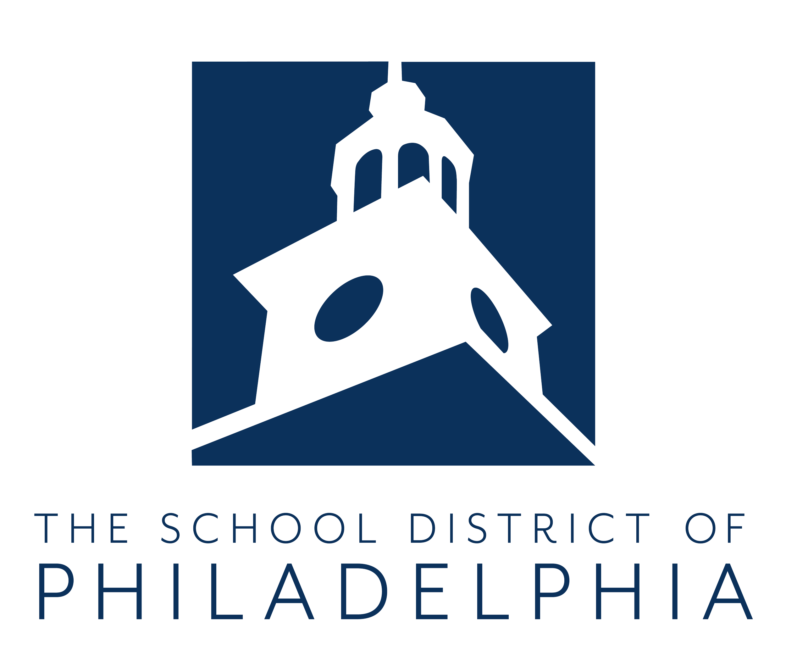 Logo of Philadelphia School District featuring a stylized eagle and the words "The School District of Philadelphia" underneath.