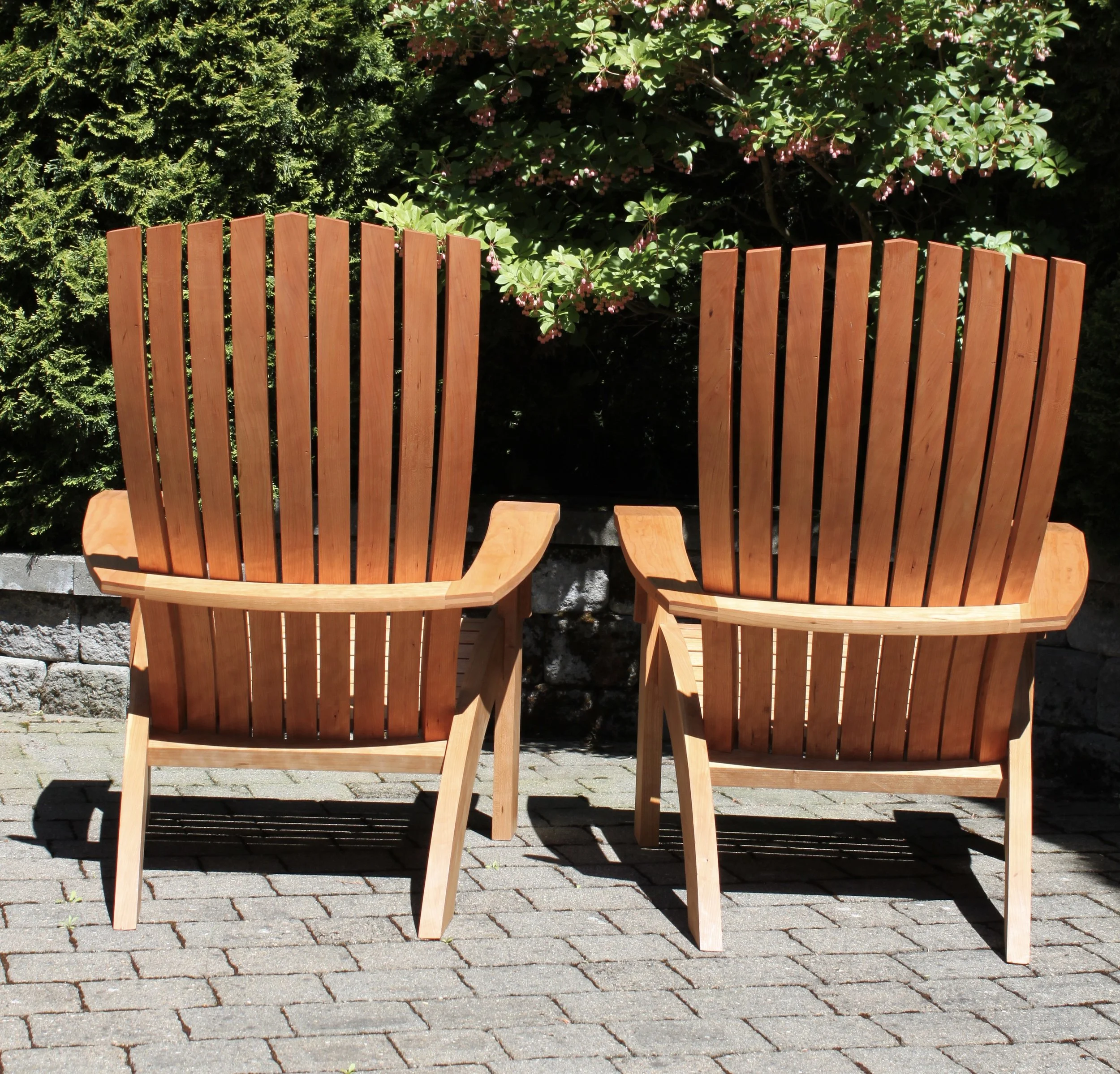ADIRONDACK CHAIRS, rear view | cherry | tom mclaughlin design (epic woodworking) | built from full size drawings