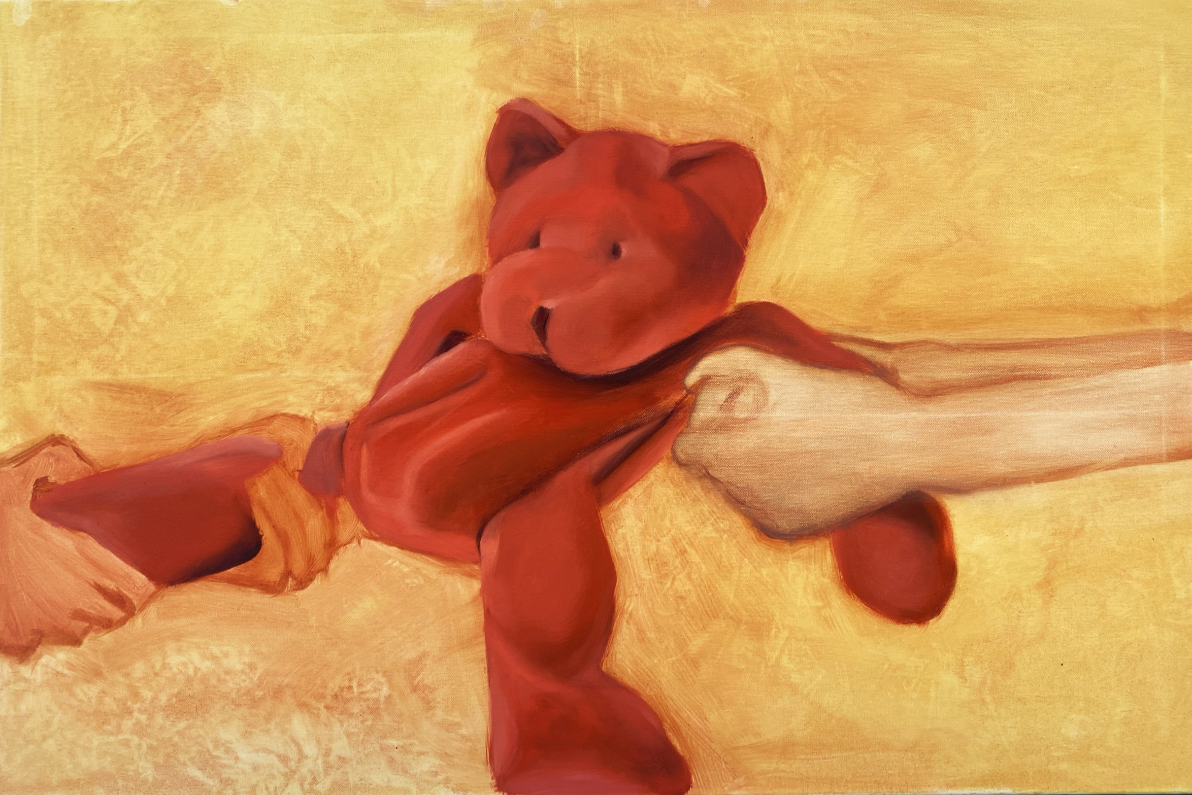 Jillian Geiter, "Tug of War", 2026, Oil on Canvas, 24"x36" 