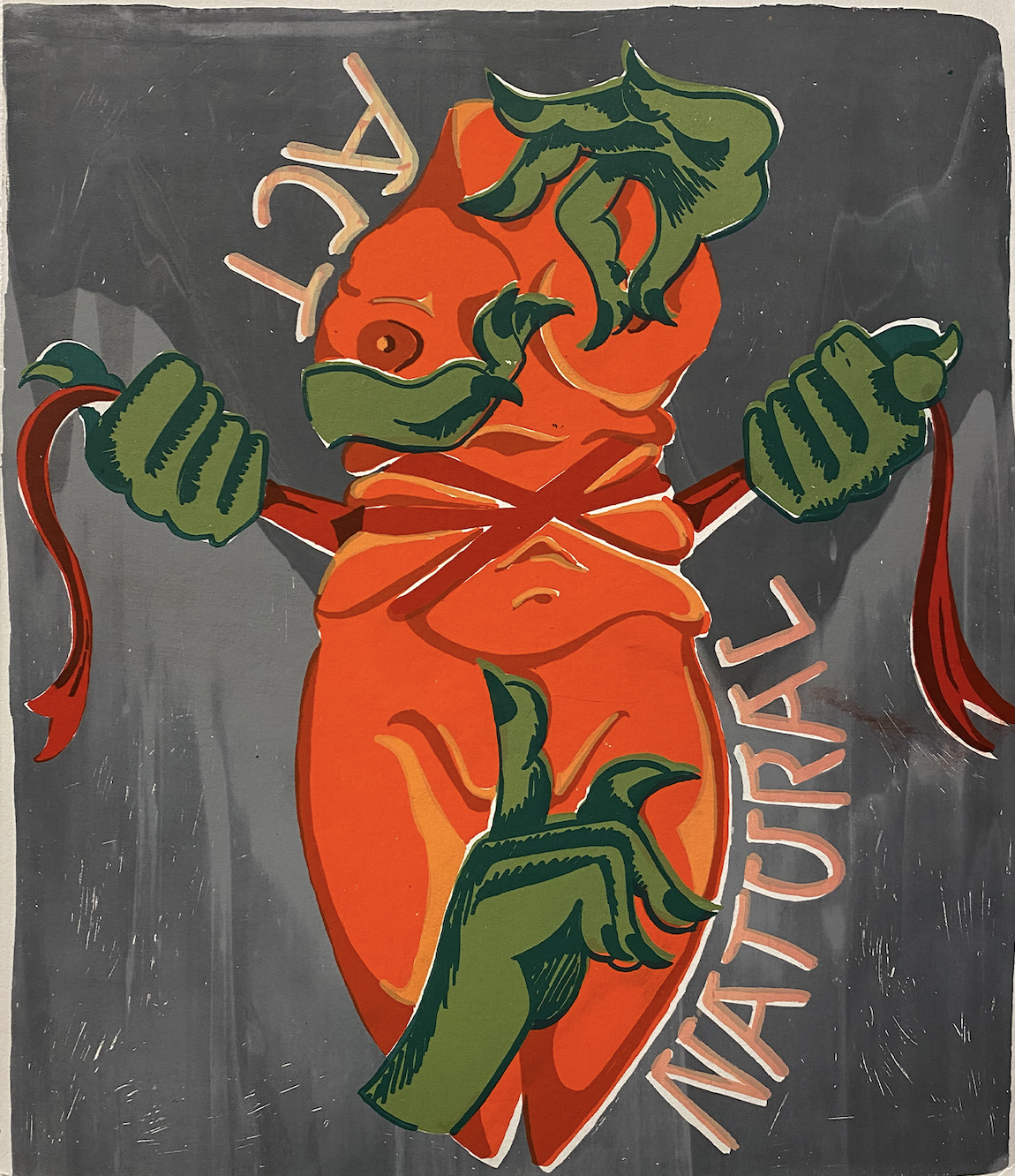 Jillian Geiter, "Act Natural", 2024, Screen Print on Stonehenge Paper, 10"x13"