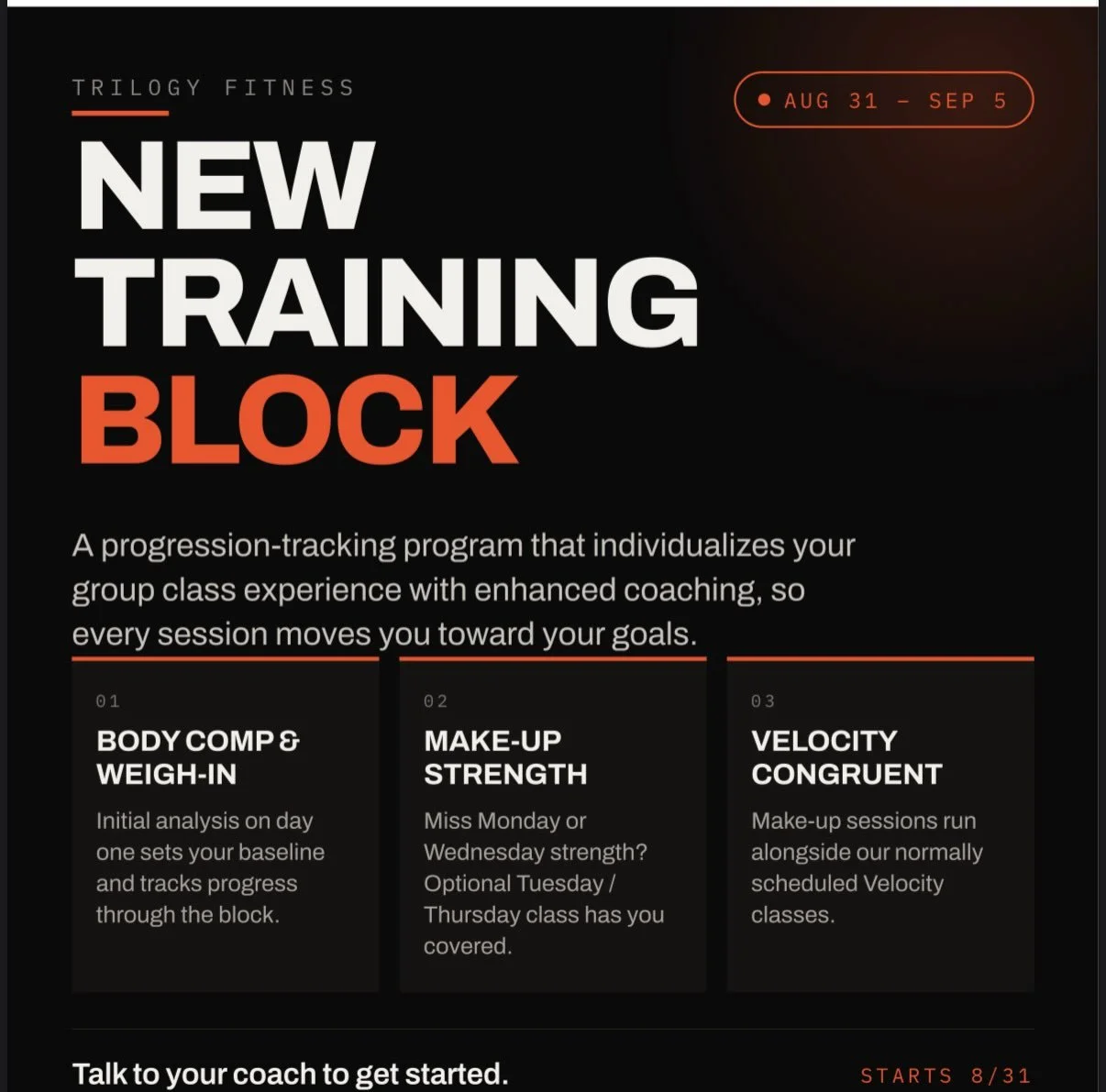 🚨🚨 Progression Tracking Program Starts Next Week 🚨🚨 Ready to Take Your Fitness to a Whole New Level? Reach Out With Any Questions. Start Your Movement Towards Better Now!