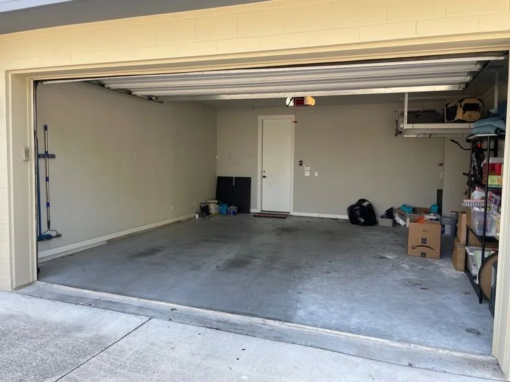 Garage and storage area in Eagle Mountain home where pests may hide and gather