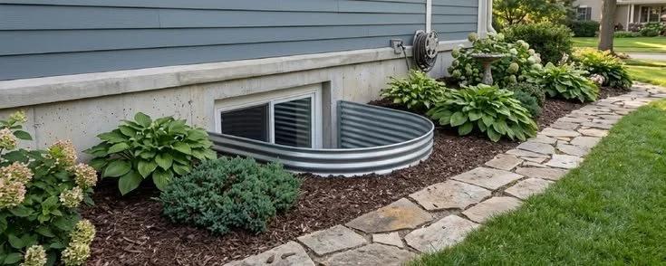 Foundation and lower exterior areas around home where rodents may enter unnoticed