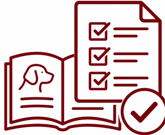 Symbol für Prüfungsmaterial und Lernunterlagen zum Online-Sachkundenachweis NRW.