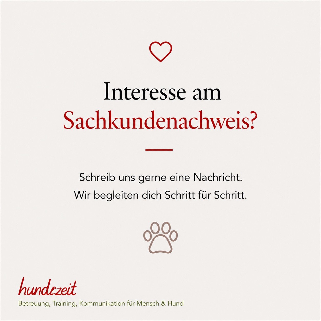 Ein entspannter Alltag mit deinem Hund beginnt nicht mit Kontrolle &ndash;
sondern mit Verst&auml;ndnis 🐾
Viele Herausforderungen entstehen nicht,
weil dein Hund &bdquo;nicht h&ouml;rt&ldquo;,
sondern weil wir ihn (noch) nicht richtig lesen k&ouml;n