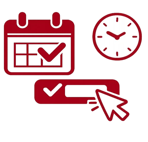Symbol für die Online-Anmeldung und Terminbuchung zum Sachkundenachweis NRW.