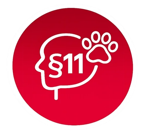 Symbol für den Sachkundenachweis nach § 11 Landeshundegesetz NRW (LHundG NRW) für große Hunde.