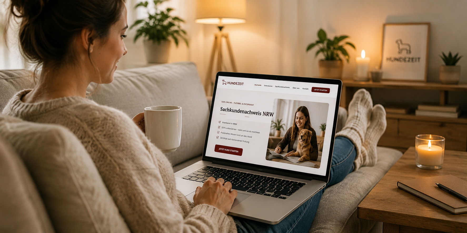 Von zu Hause - Lege einfach online deine Prüfung zum Sachkundenachweis ab - ganz ohne Stress und Anreise. Die Prüfung geht in der Regel 30-60 Minuten