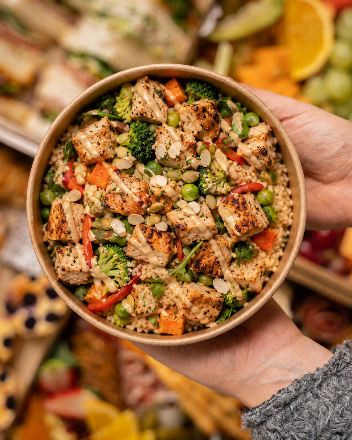 Brown Rice with Chicken Salad