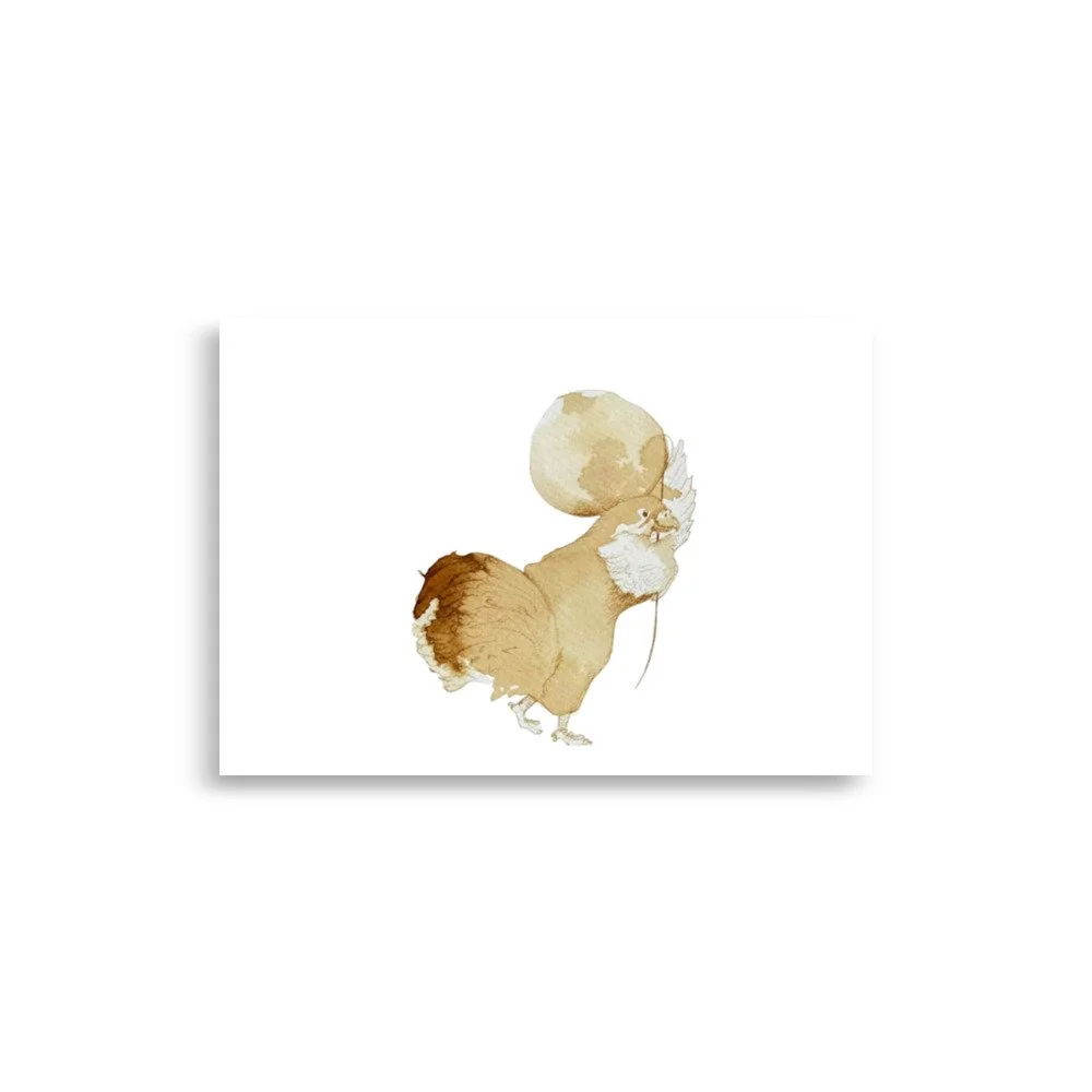 Hen on the Move - Archival Quality Unframed Print (A4) - Unlimited