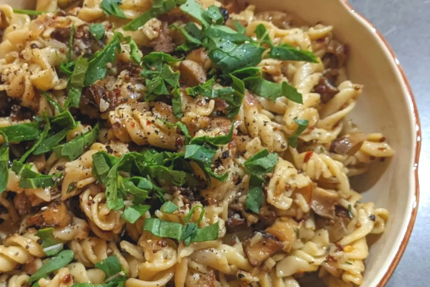 Mushroom Garlic Pasta