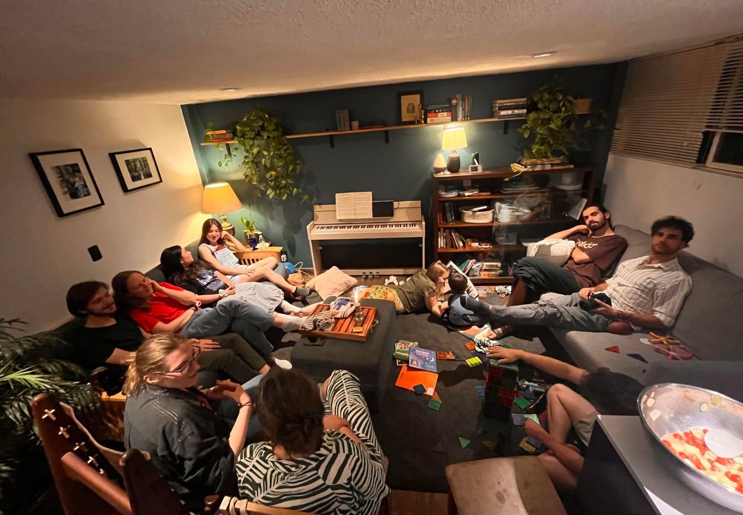 Home and food. Music and games. Old friends and new friends. Weekly rhythms.