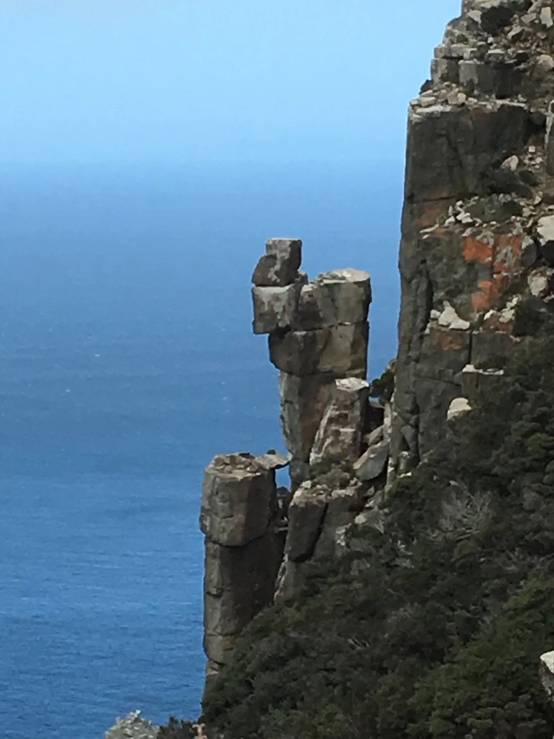 Stunning dolerite rock spires over Great Southern Ocean