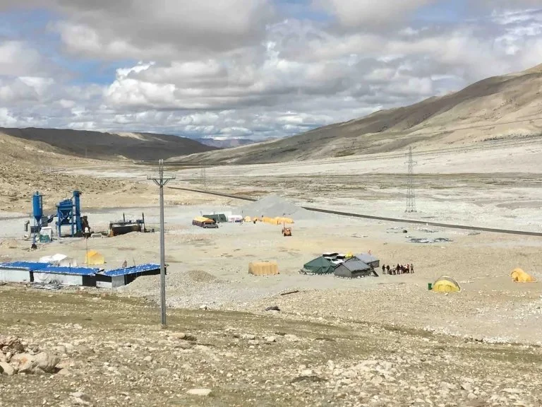 Cho Oyu Base camp complete with cement works!