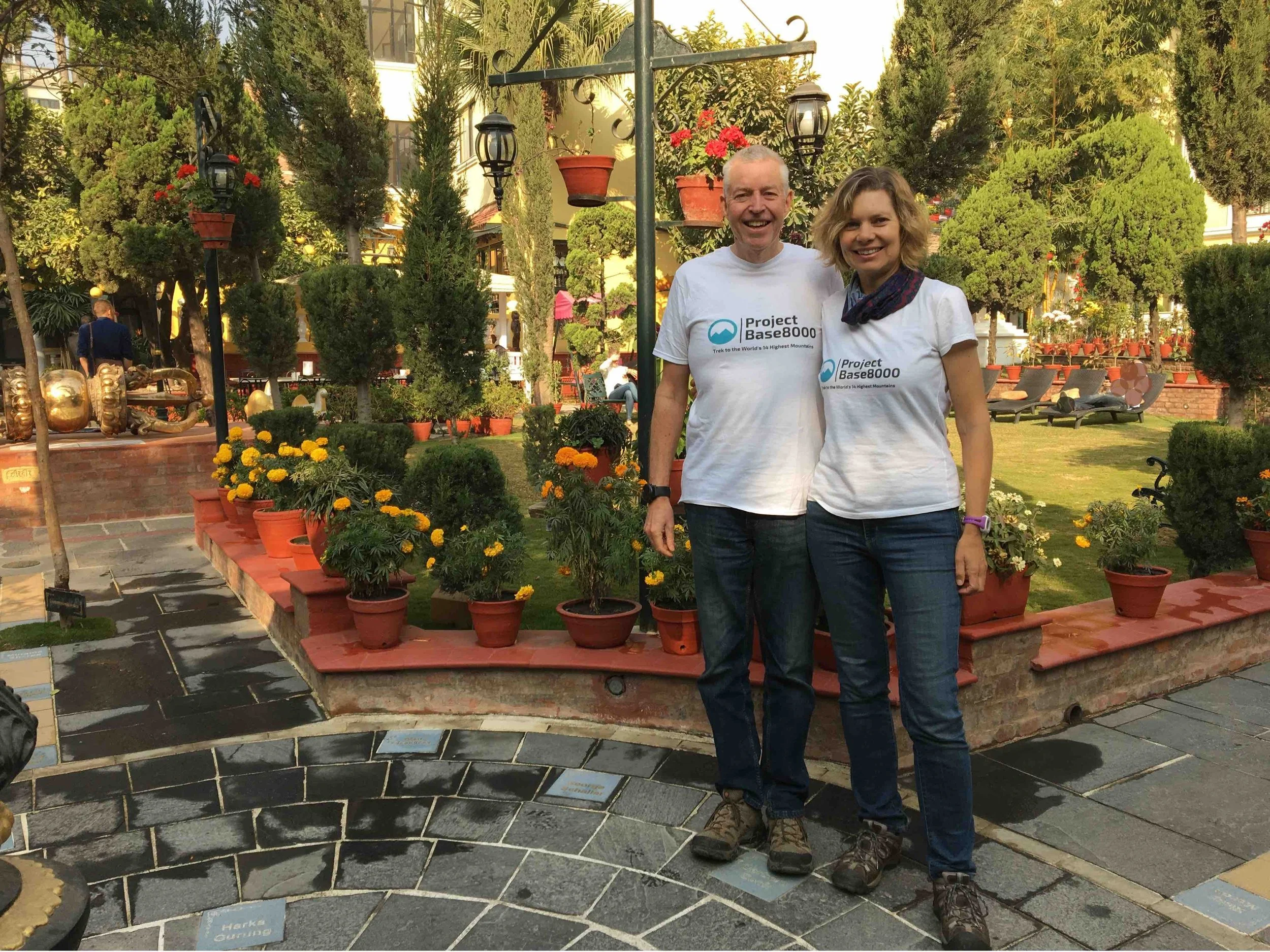 Project Base8000 team members - Trevor and Emma - in the Kathmandu Guest House
