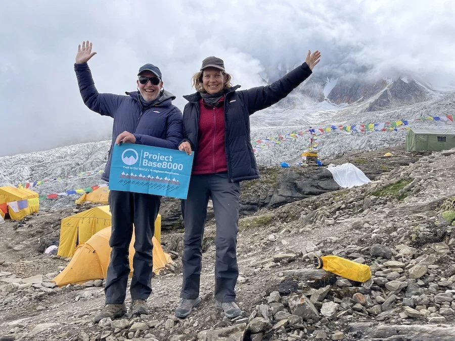 Project Base8000 team at Manaslu Base Camp