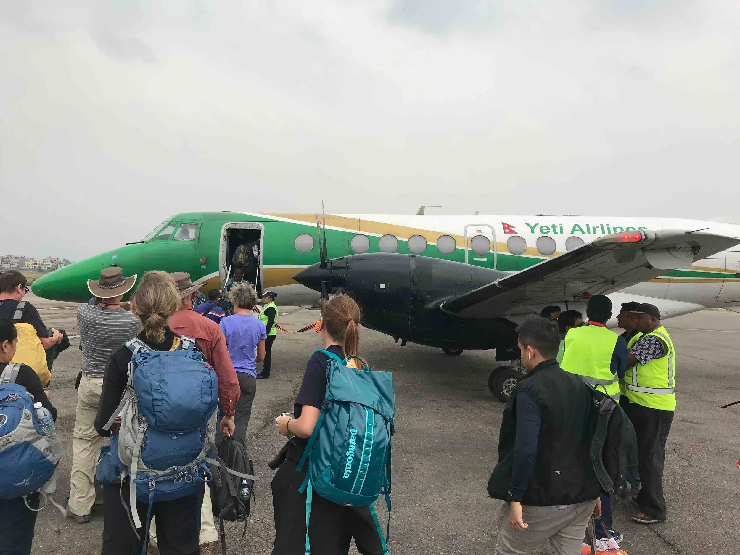 Flight from Kathmandu to Pokhara.