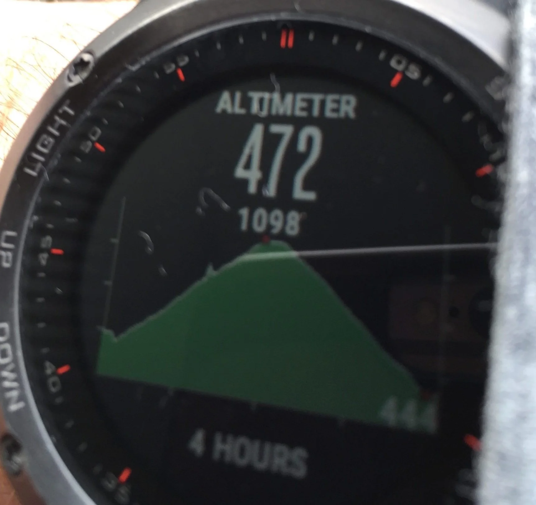 Elevation profile of the hike – steep up and down!