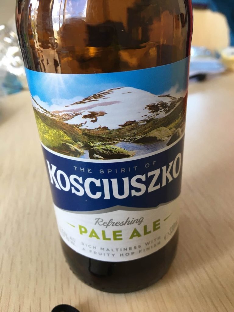 A well-earned Kosciuszko beer at the end!