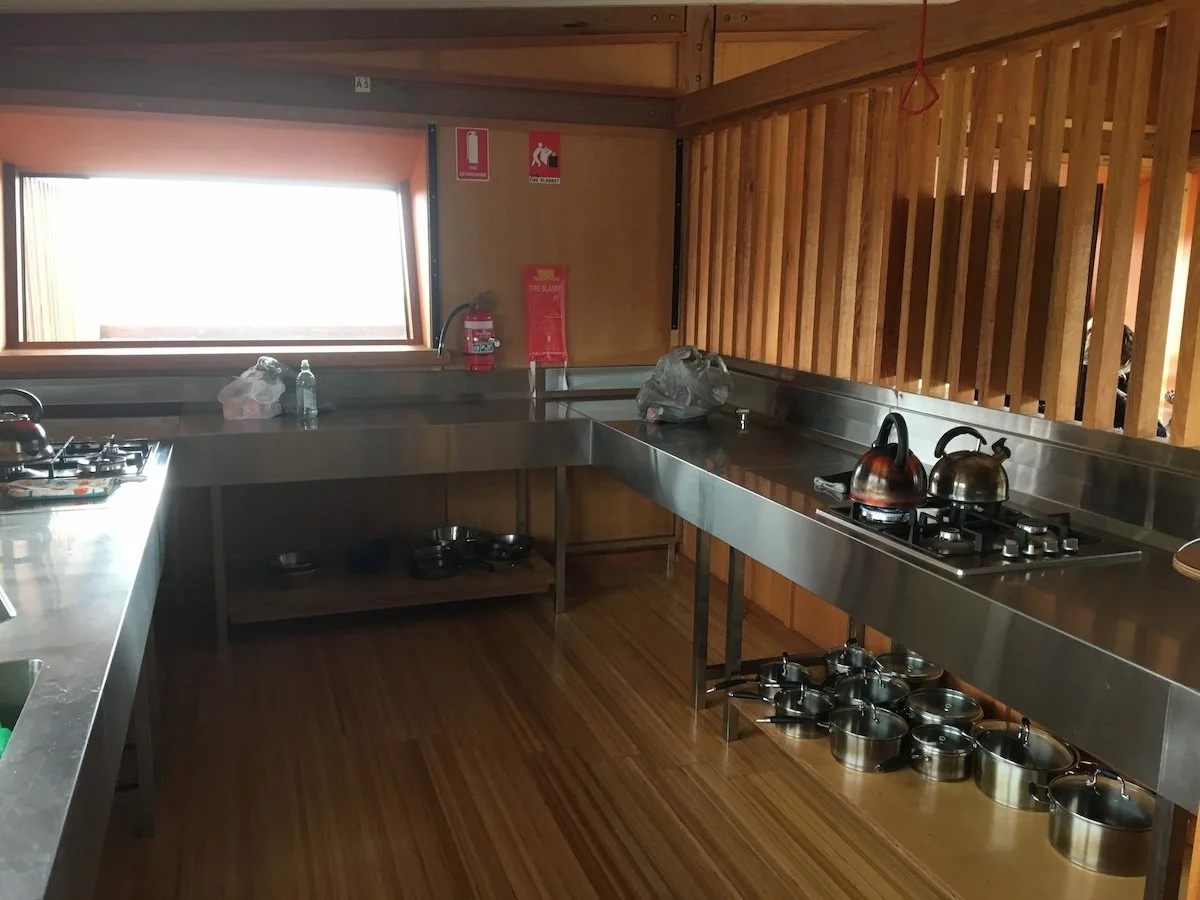 Kitchen with pots, pans and cooking utensils