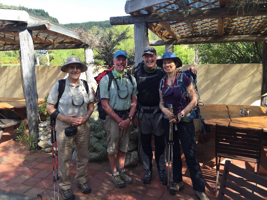 Happy trampers about to head off