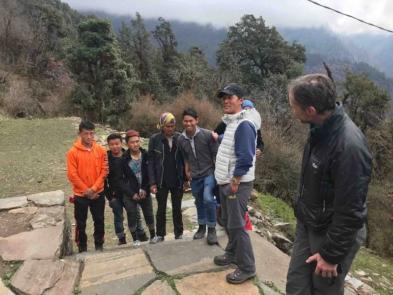Introducing some of our wonderful crew – the porters and our trek leader