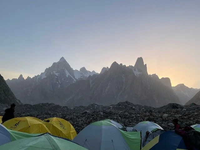 Sunset over Paiju Peak and Uli Biaho