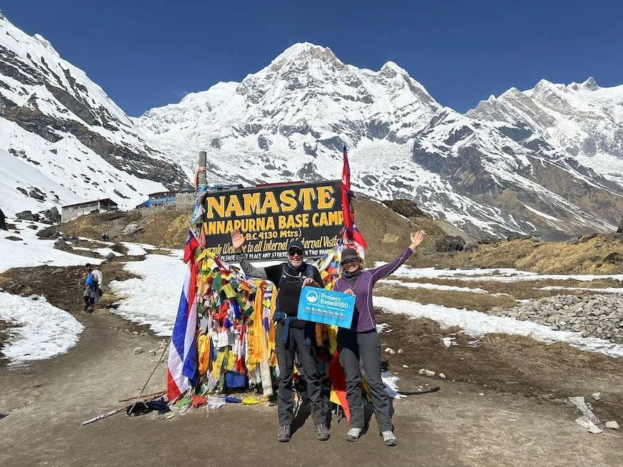 Project Base8000 team at Annapurna Base Camp