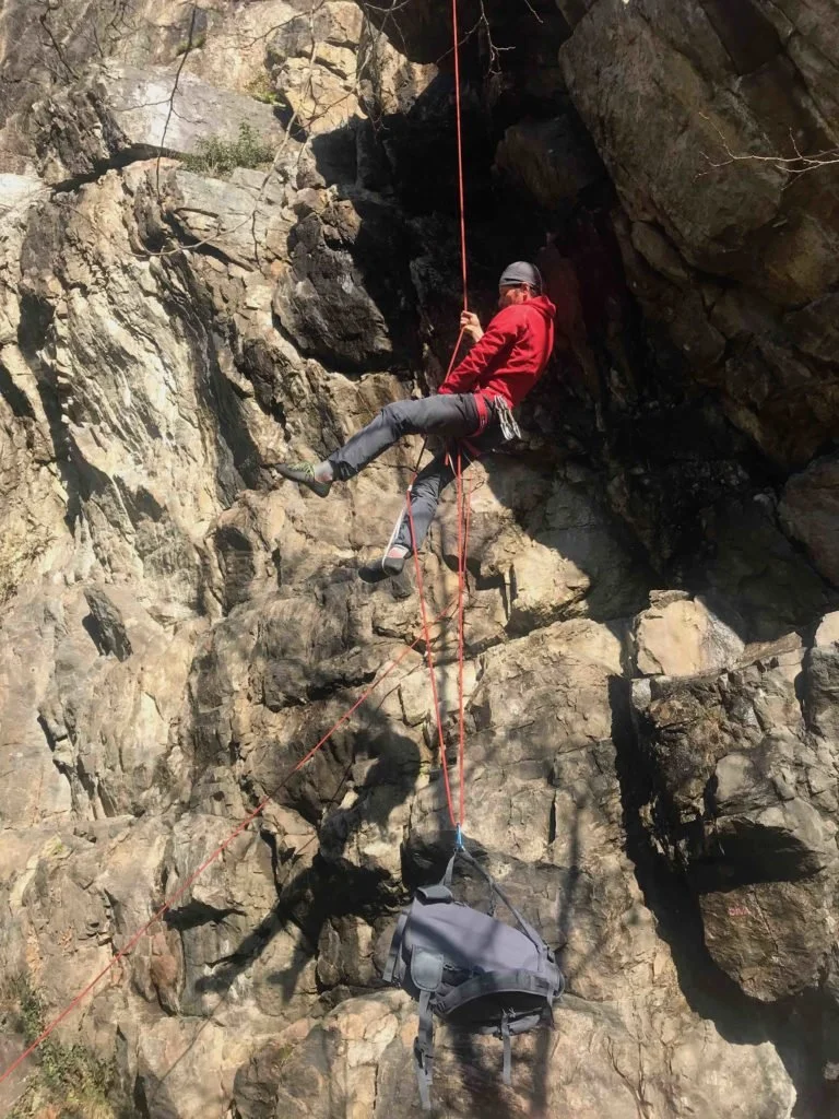 Crevasse rescue – demonstrating how it’s done properly