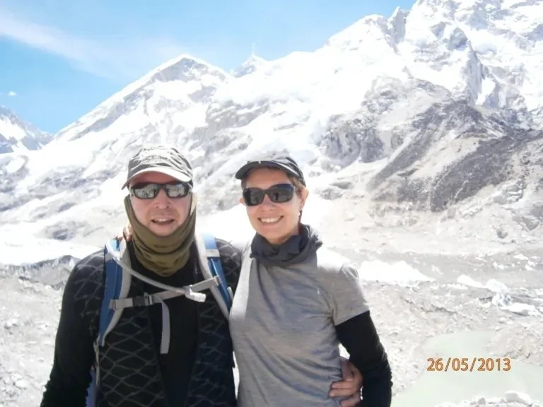 View back to Everest from Gorak Shep