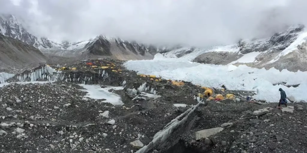  Everest Base Camp and the Khumbu Glacier and Ice Fall
