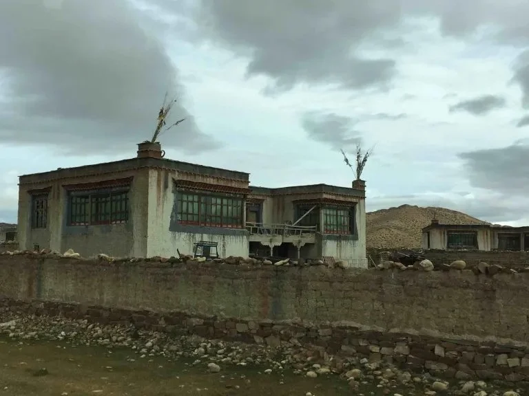 Tibetan houses near Shishapangma Base Camp