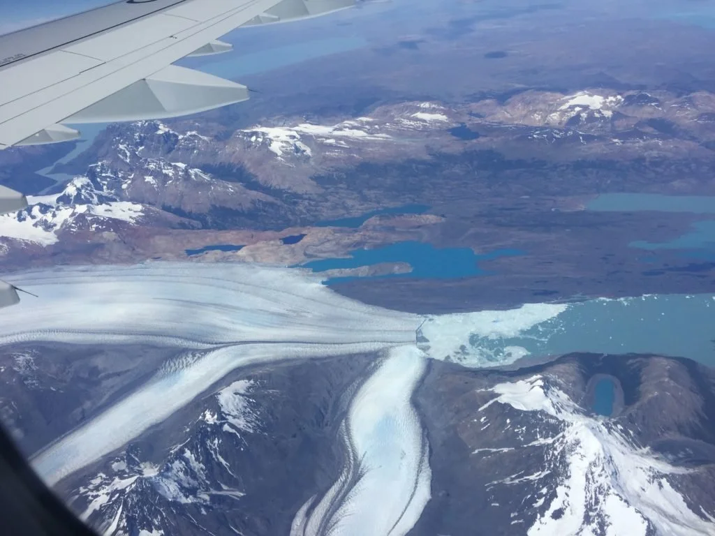 Aerial view of glaciers
